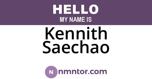 Kennith Saechao