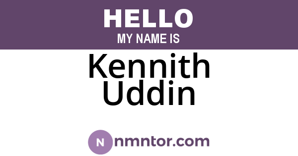 Kennith Uddin