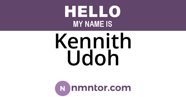 Kennith Udoh