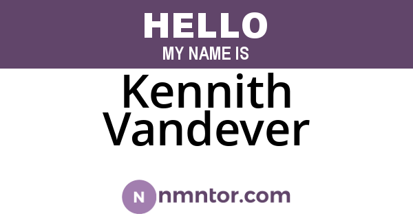 Kennith Vandever