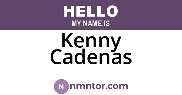 Kenny Cadenas