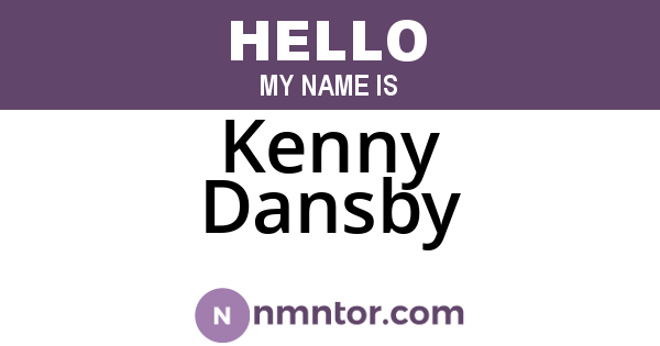 Kenny Dansby