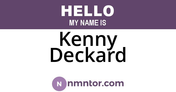 Kenny Deckard