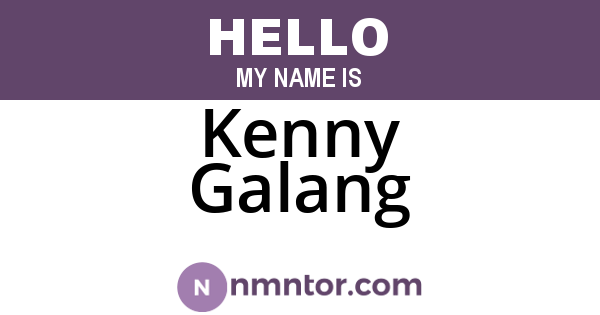 Kenny Galang