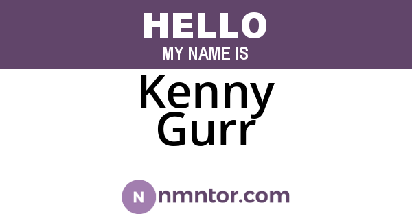 Kenny Gurr