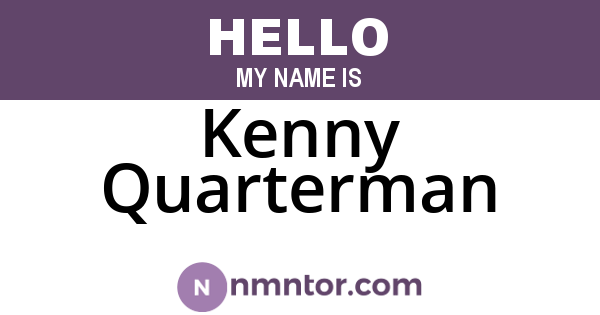 Kenny Quarterman