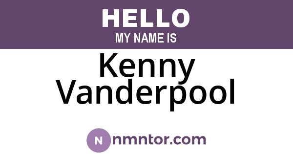 Kenny Vanderpool