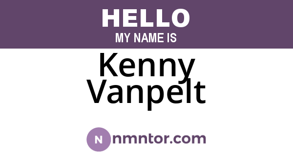 Kenny Vanpelt