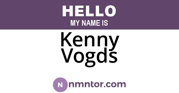 Kenny Vogds