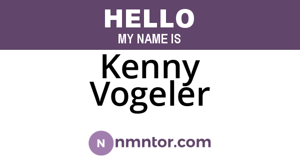Kenny Vogeler
