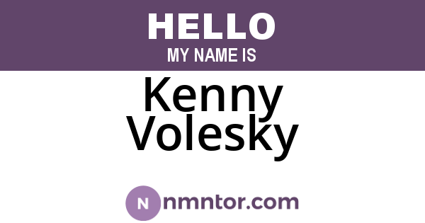 Kenny Volesky