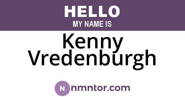 Kenny Vredenburgh