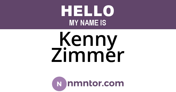Kenny Zimmer