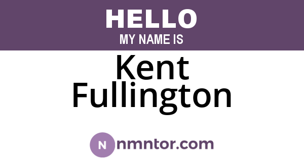 Kent Fullington