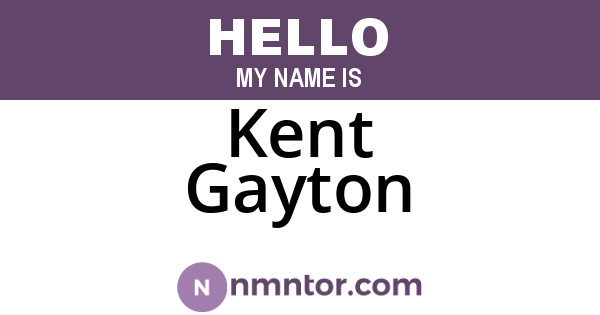Kent Gayton