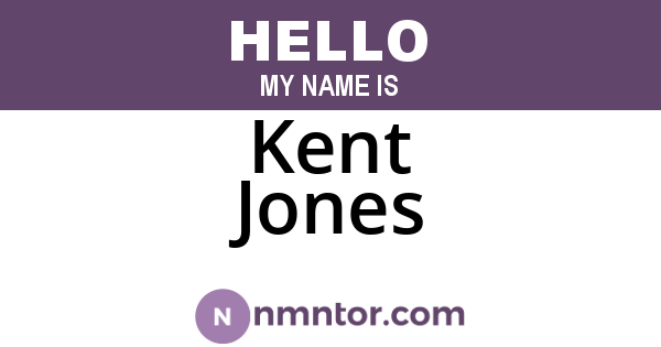 Kent Jones