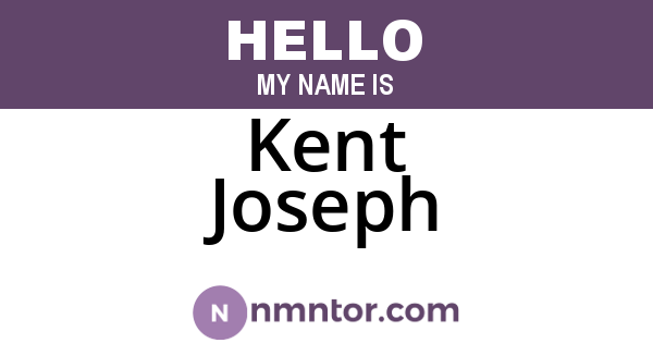 Kent Joseph