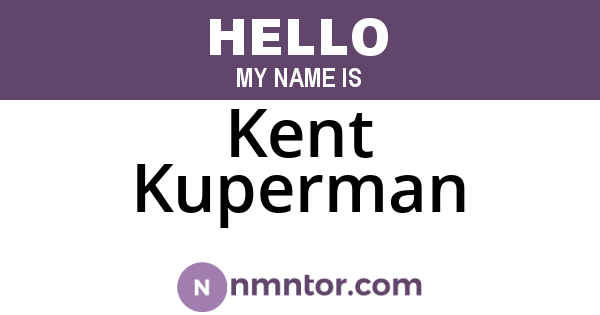Kent Kuperman