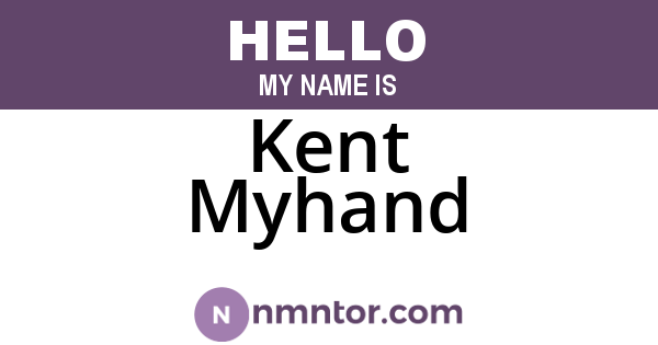 Kent Myhand