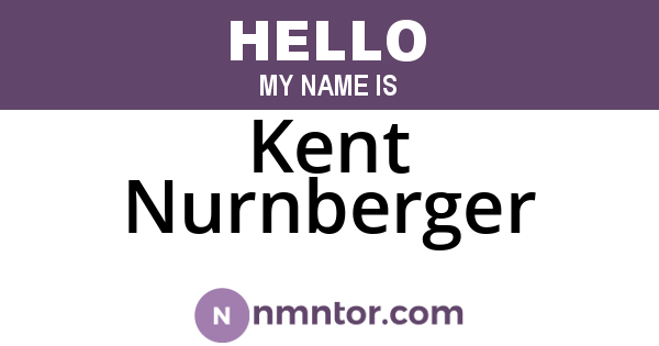 Kent Nurnberger