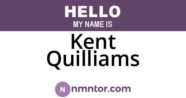Kent Quilliams
