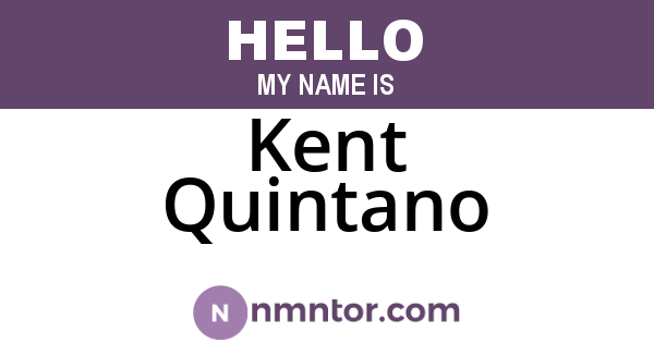 Kent Quintano
