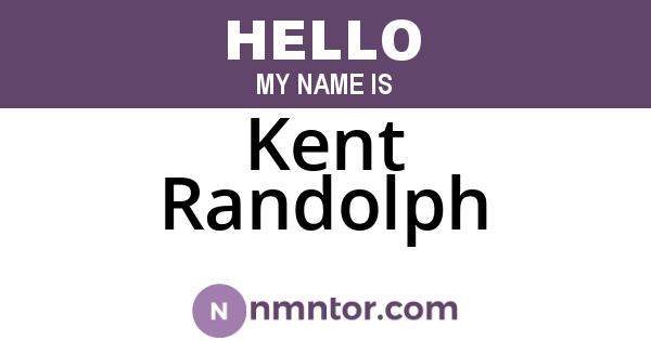 Kent Randolph