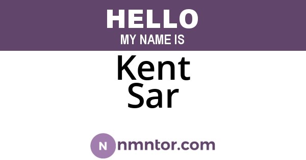 Kent Sar