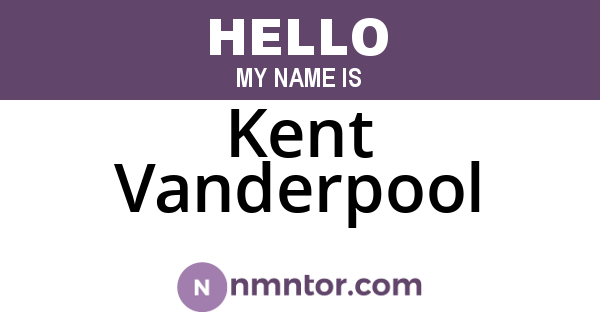 Kent Vanderpool