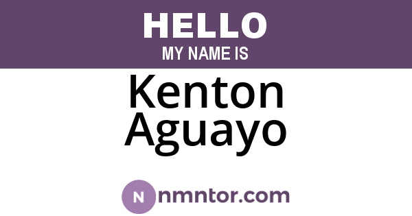 Kenton Aguayo