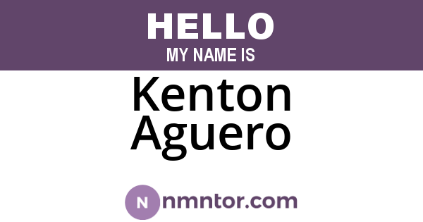 Kenton Aguero