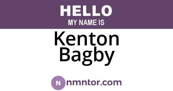 Kenton Bagby