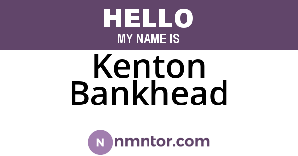 Kenton Bankhead
