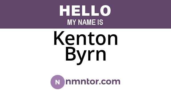 Kenton Byrn
