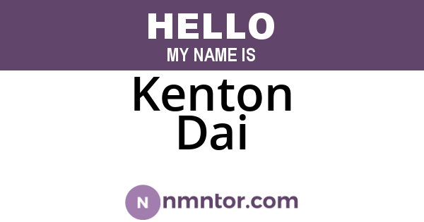 Kenton Dai