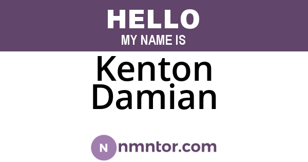 Kenton Damian