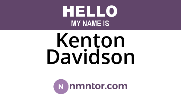 Kenton Davidson