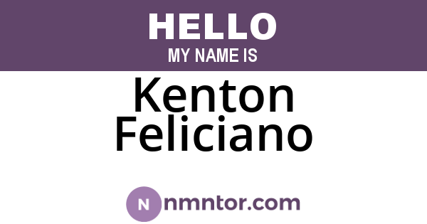 Kenton Feliciano