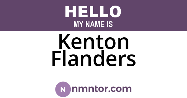 Kenton Flanders