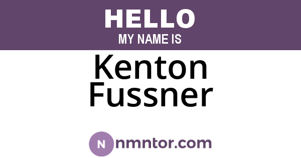 Kenton Fussner