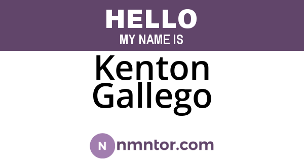 Kenton Gallego