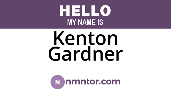 Kenton Gardner