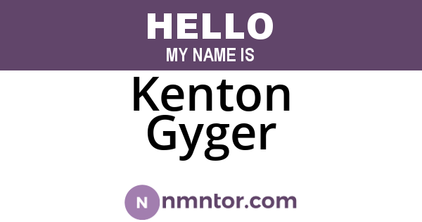 Kenton Gyger