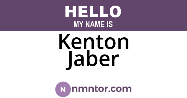 Kenton Jaber