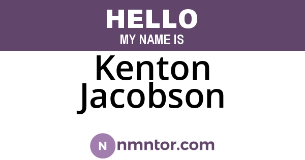 Kenton Jacobson
