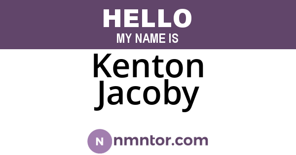 Kenton Jacoby