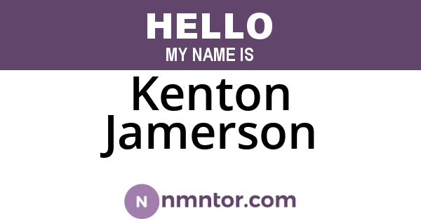 Kenton Jamerson