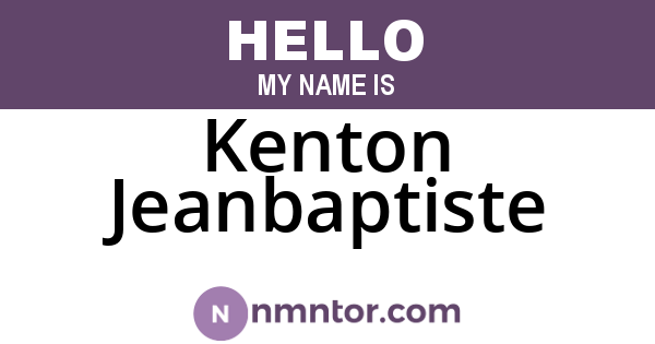 Kenton Jeanbaptiste