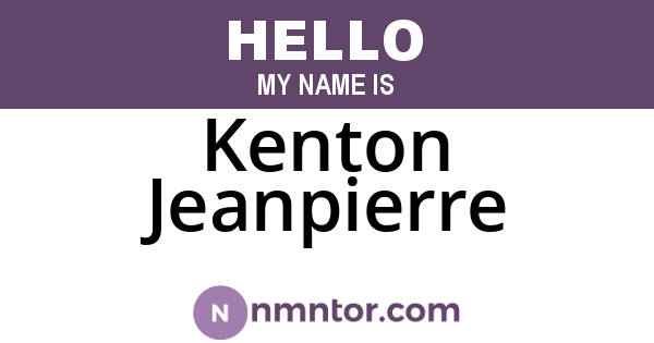 Kenton Jeanpierre