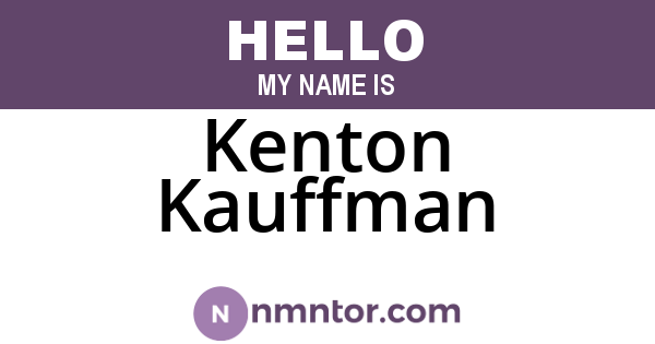Kenton Kauffman